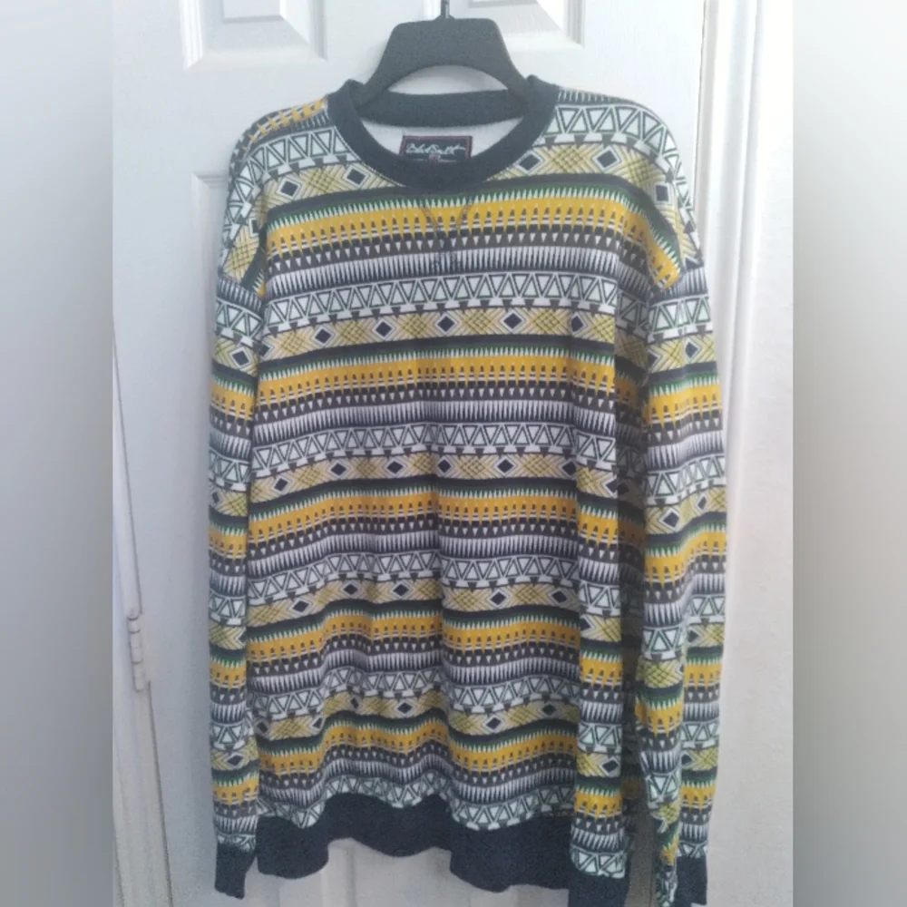 BlackSmith Aztec‎ Print Pullover Crewneck Long Sleeve Sweater, Size Unknown